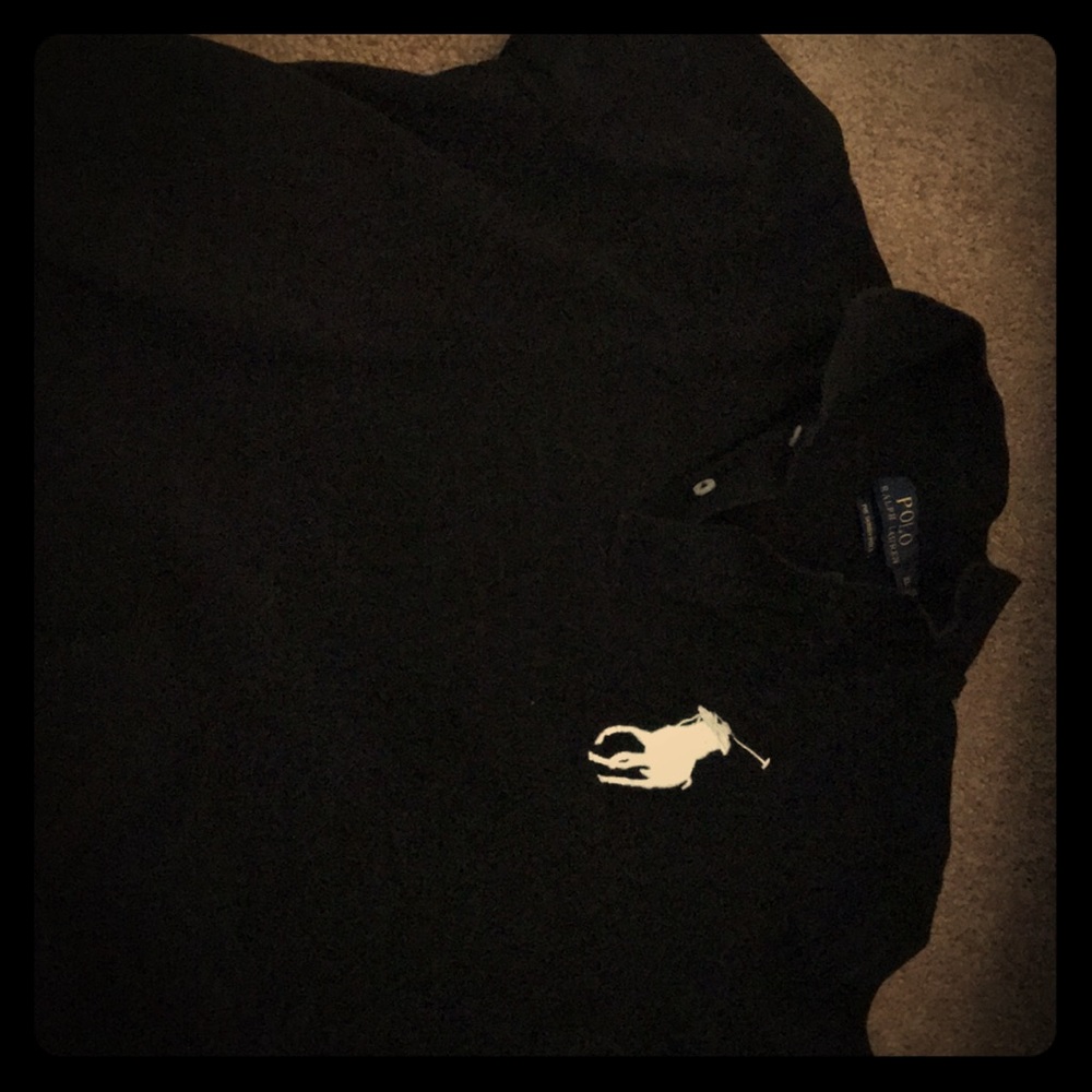 Black polo size xl